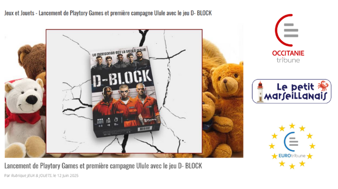 D-BLOCK et Playtory Games dans la presse : premières retombées médiatiques ! - Playtory Games